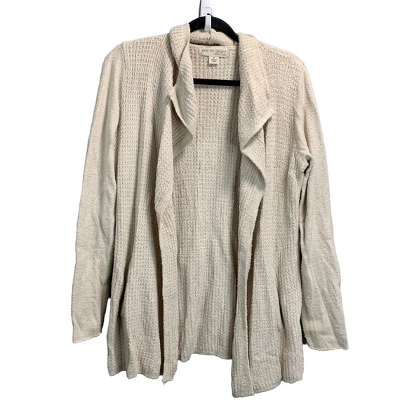 BAREFOOT DREAMS Cozychic Lite Coastal Waffle Knit Cardigan Sweater - Picture 4 of 8